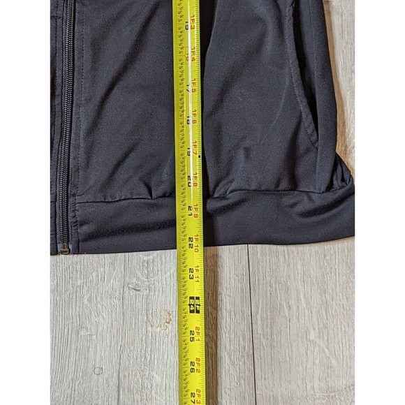 Te Verde Women's  Medium Dark Gray Track Jacket  Fitted Thumb Holes Runched - Picture 11 of 14